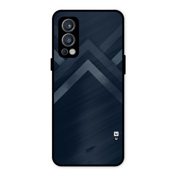 Navy Blue Arrow Metal Back Case for OnePlus Nord 2 5G