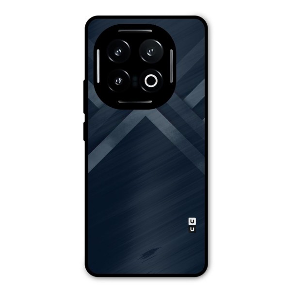 Navy Blue Arrow Metal Back Case for iQOO 13