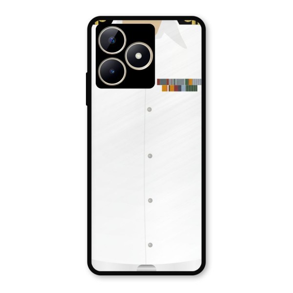 Navy Uniform Metal Back Case for Realme C53