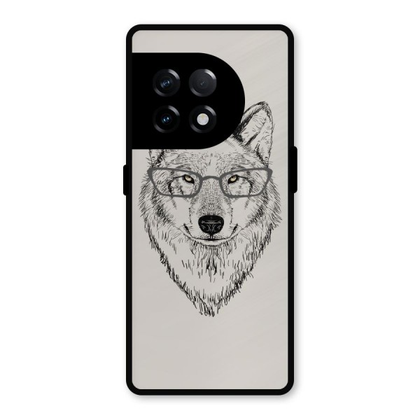 Nerdy Wolf Metal Back Case for OnePlus 11R