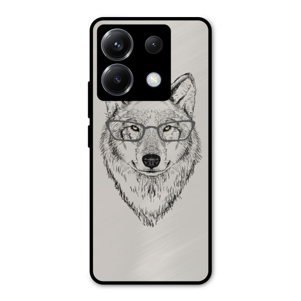 Nerdy Wolf Metal Back Case for Poco X6