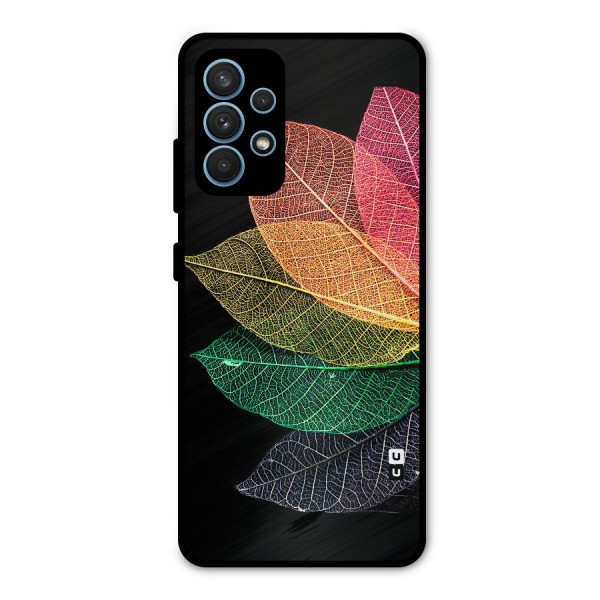 Net Leaf Color Design Metal Back Case for Galaxy A32