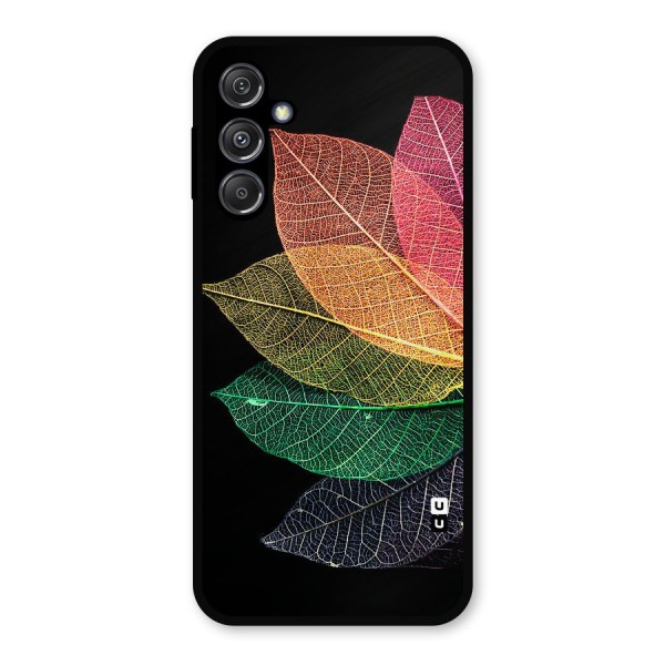 Net Leaf Color Design Metal Back Case for Galaxy M34 5G
