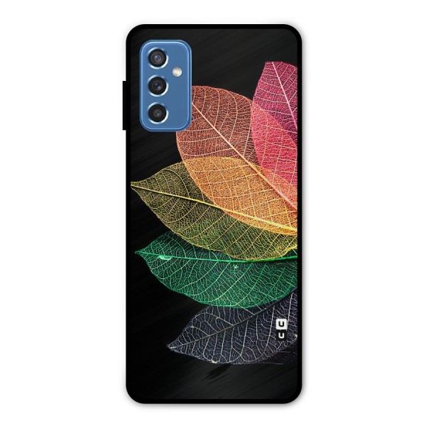 Net Leaf Color Design Metal Back Case for Galaxy M52 5G