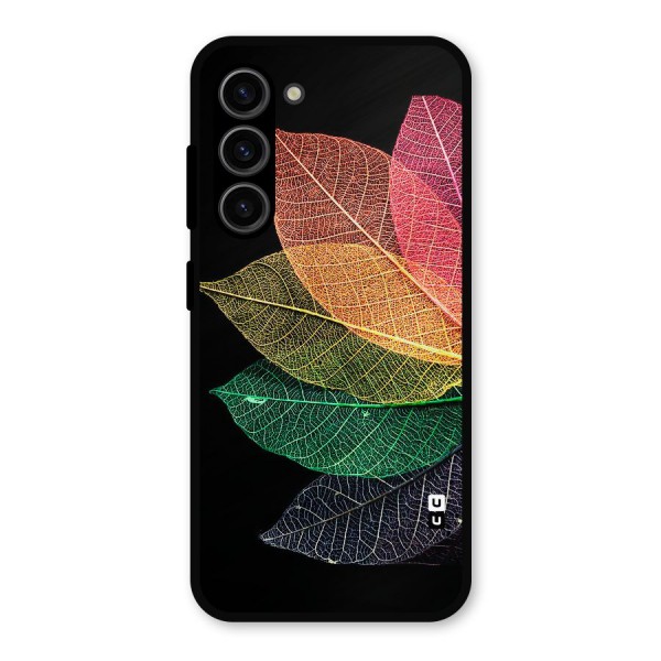 Net Leaf Color Design Metal Back Case for Galaxy S23
