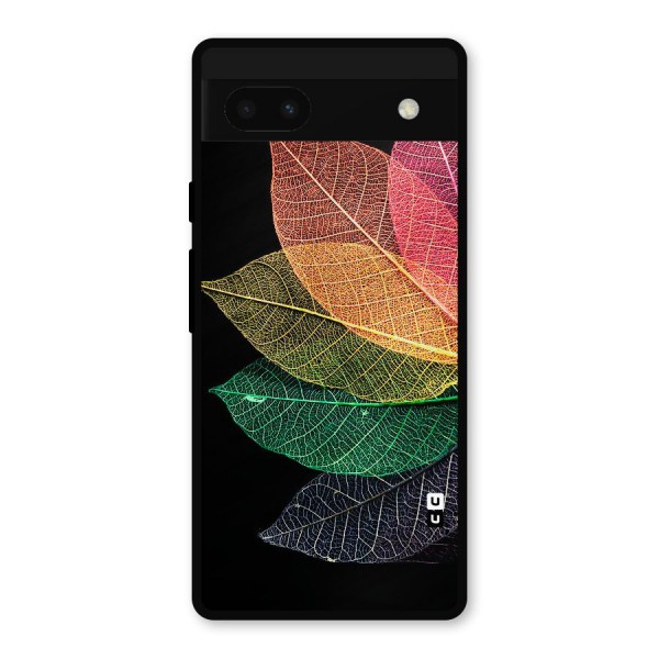 Net Leaf Color Design Metal Back Case for Google Pixel 6a