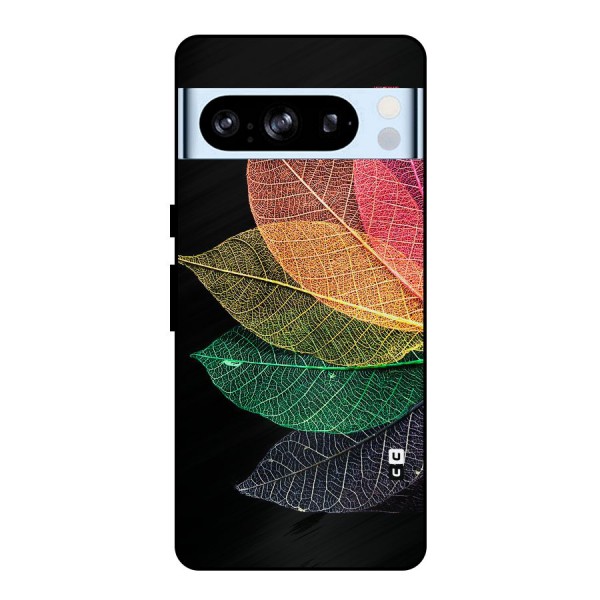 Net Leaf Color Design Metal Back Case for Google Pixel 8 Pro
