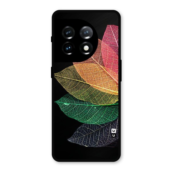 Net Leaf Color Design Metal Back Case for OnePlus 11