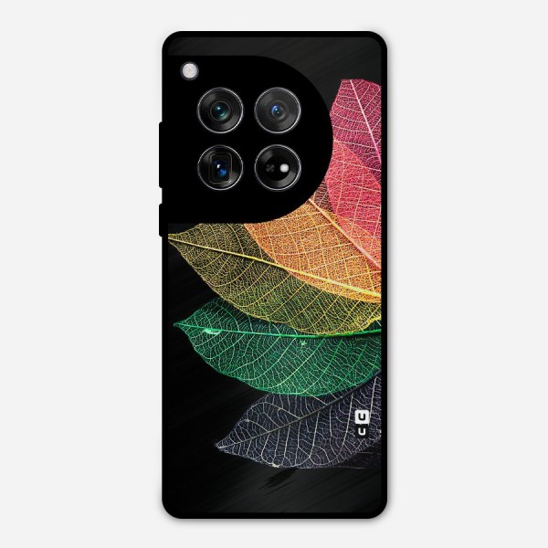 Net Leaf Color Design Metal Back Case for OnePlus 12