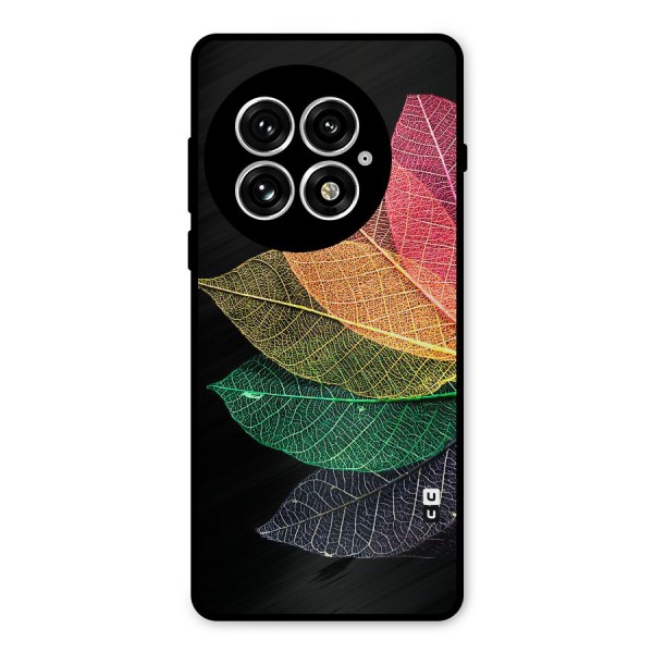 Net Leaf Color Design Metal Back Case for OnePlus 13