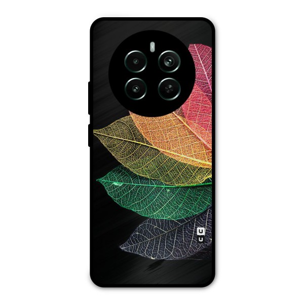 Net Leaf Color Design Metal Back Case for Realme 12 Pro Plus