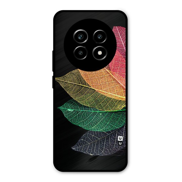 Net Leaf Color Design Metal Back Case for Realme 13 Pro