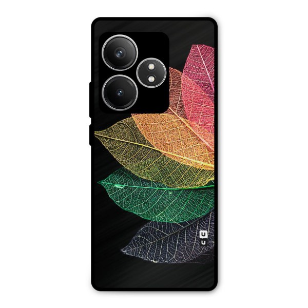 Net Leaf Color Design Metal Back Case for Realme GT 6T