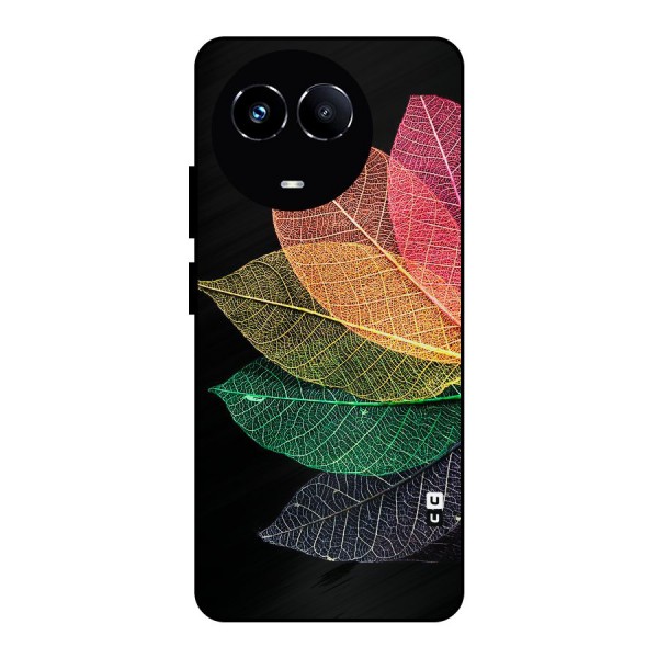 Net Leaf Color Design Metal Back Case for Realme Narzo 60X