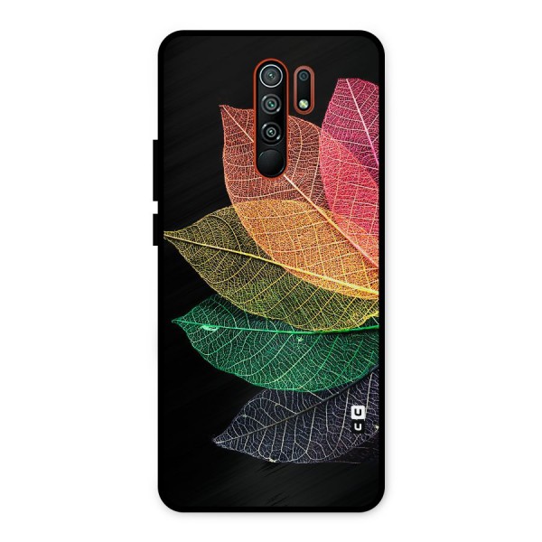Net Leaf Color Design Metal Back Case for Redmi 9 Prime