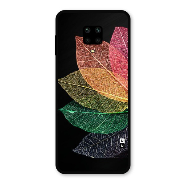 Net Leaf Color Design Metal Back Case for Redmi Note 9 Pro Max