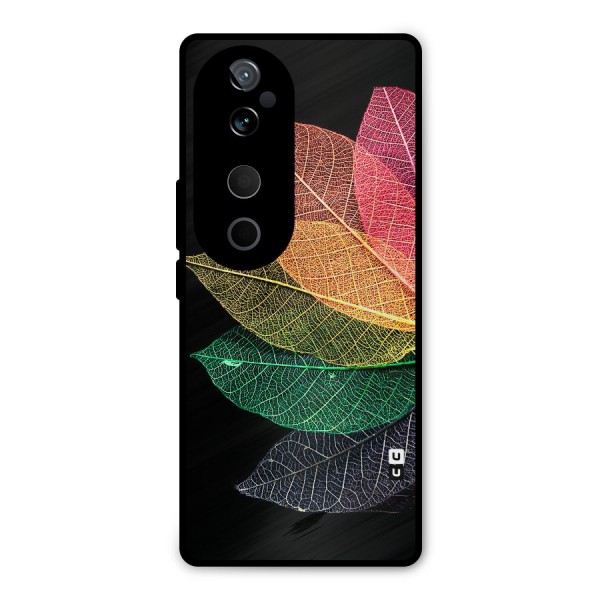 Net Leaf Color Design Metal Back Case for Vivo T3 Ultra