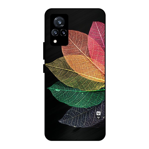 Net Leaf Color Design Metal Back Case for Vivo V21 5G