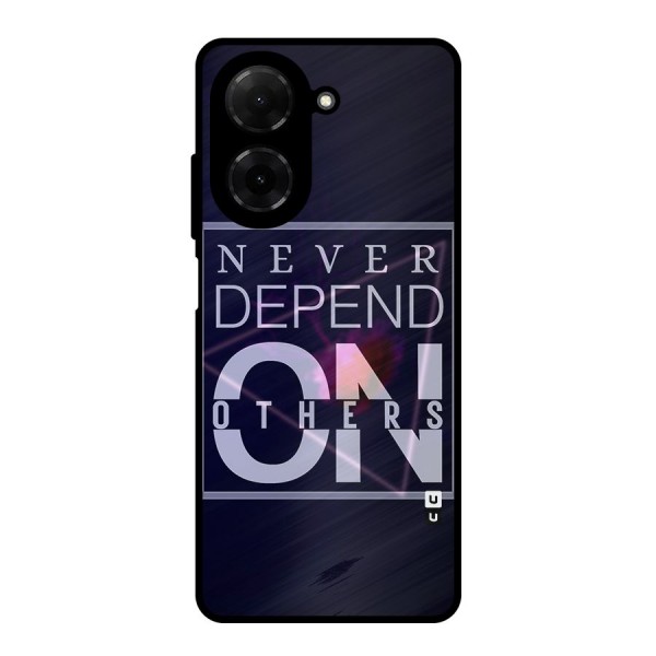 Never Depend On Others Metal Back Case for Redmi A5 4G