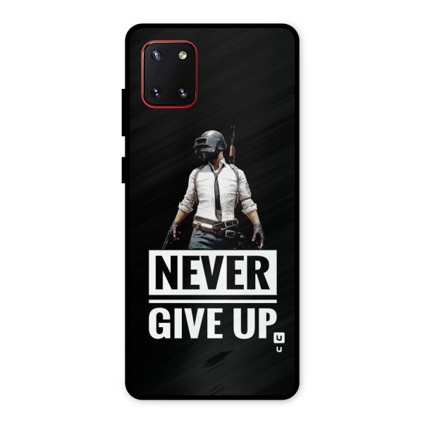 Never Giveup Metal Back Case for Galaxy Note 10 Lite