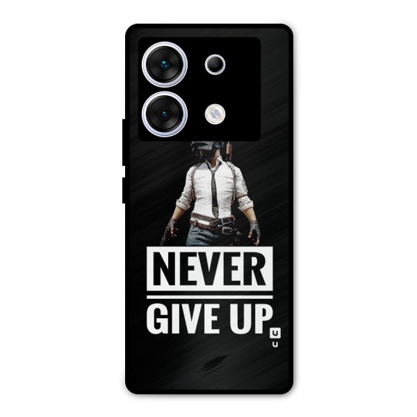Never Giveup Metal Back Case for Infinix Zero 30 5G