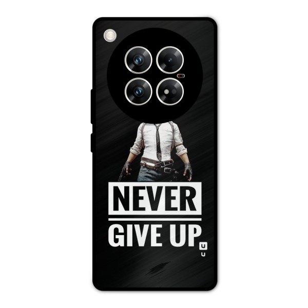 Never Giveup Metal Back Case for Infinix Zero 40 5G