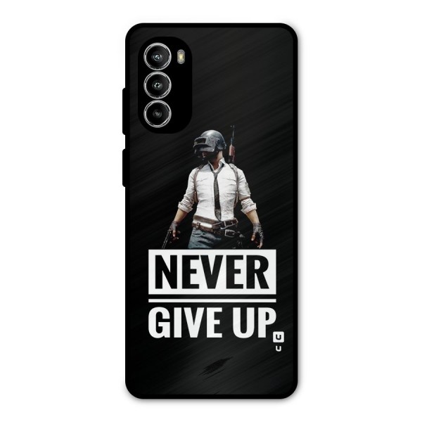 Never Giveup Metal Back Case for Moto G52