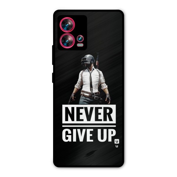 Never Giveup Metal Back Case for Motorola Edge 30 Fusion