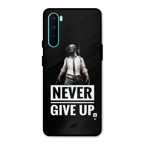 Never Giveup Metal Back Case for OnePlus Nord