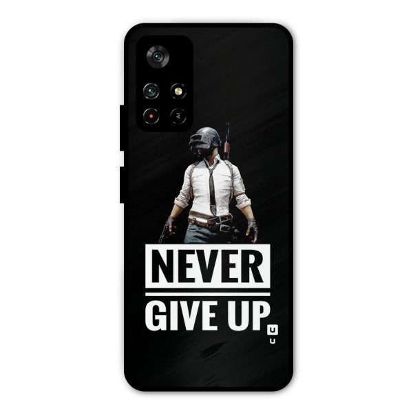 Never Giveup Metal Back Case for Poco M4 Pro 5G