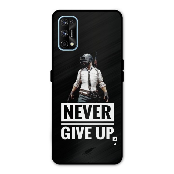Never Giveup Metal Back Case for Realme 7 Pro