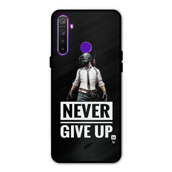 Never Giveup Metal Back Case for Realme Narzo 10