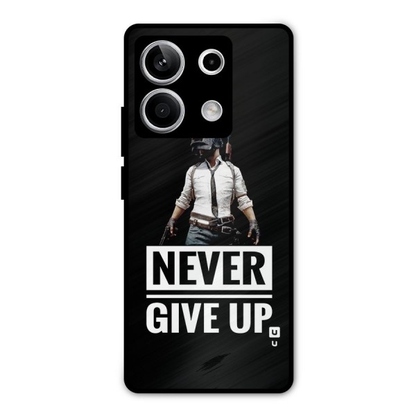 Never Giveup Metal Back Case for Redmi Note 13 5G
