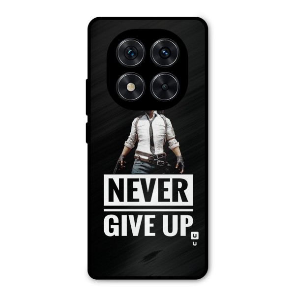Never Giveup Metal Back Case for Redmi Note 14 Pro 5G