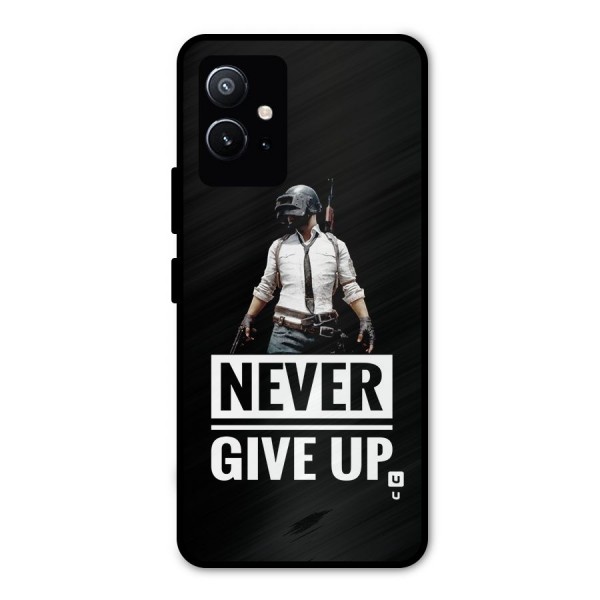 Never Giveup Metal Back Case for Vivo T1 5G