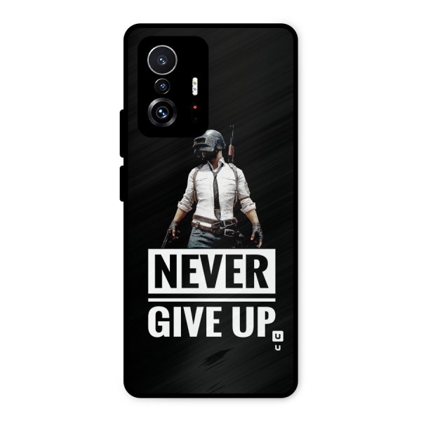 Never Giveup Metal Back Case for Xiaomi 11T Pro