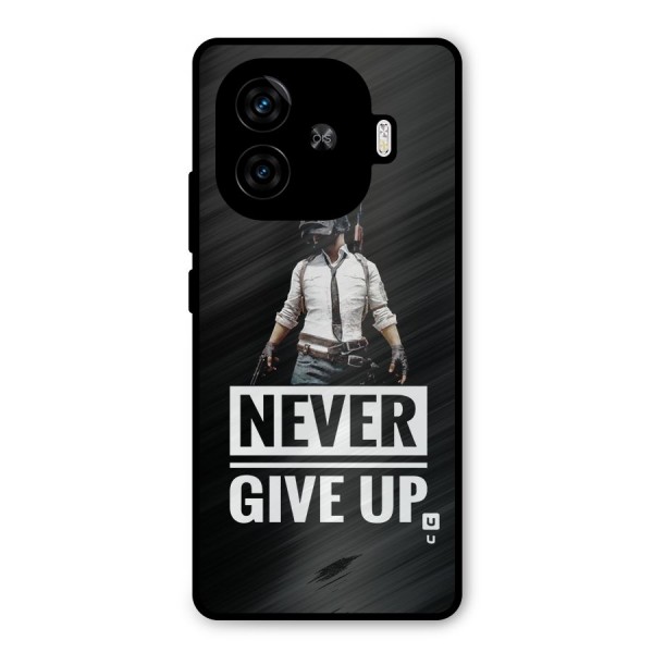 Never Giveup Metal Back Case for iQOO Z9 Turbo