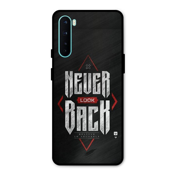 Never Look Back Diamond Metal Back Case for OnePlus Nord