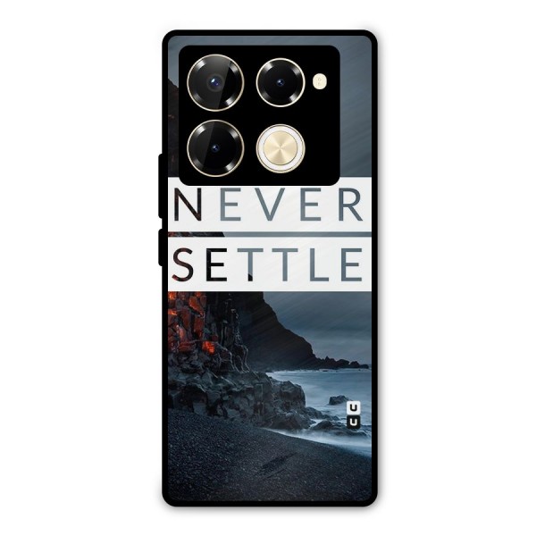 Never Settle Dark Beach Metal Back Case for Infinix Note 40 Pro Plus