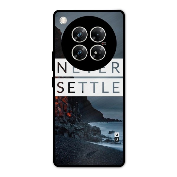 Never Settle Dark Beach Metal Back Case for Infinix Zero 40 5G