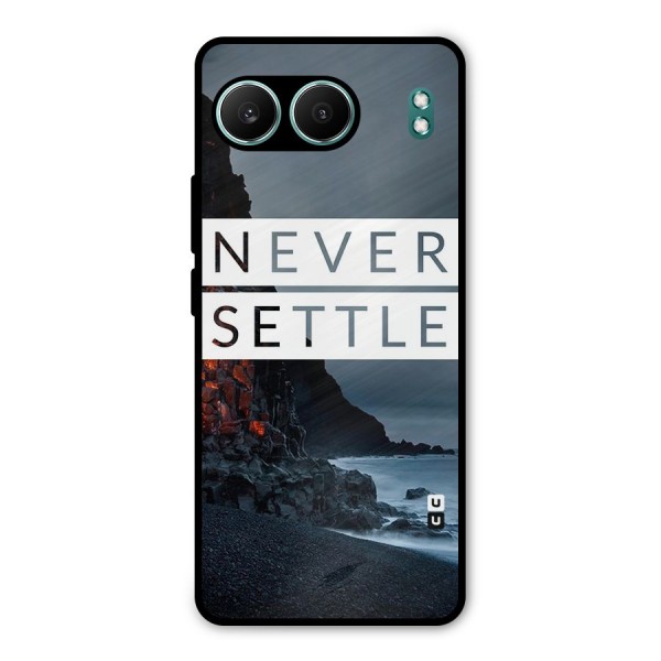 Never Settle Dark Beach Metal Back Case for OnePlus Nord 4