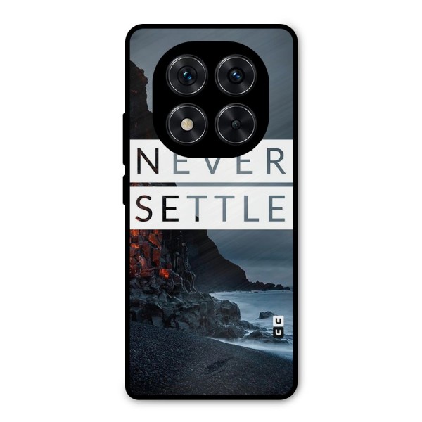 Never Settle Dark Beach Metal Back Case for Redmi Note 14 Pro 5G