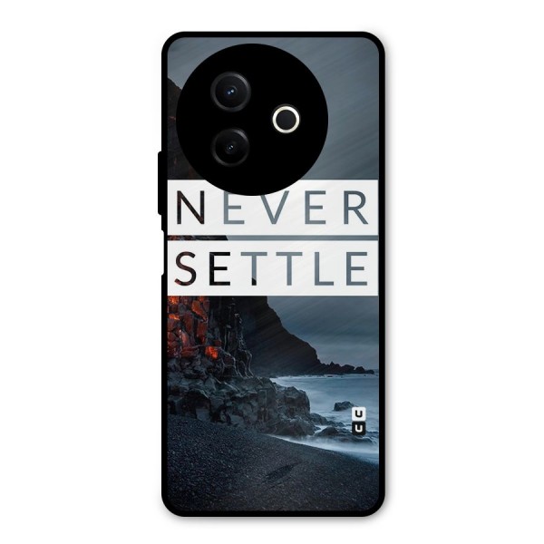 Never Settle Dark Beach Metal Back Case for Vivo Y39