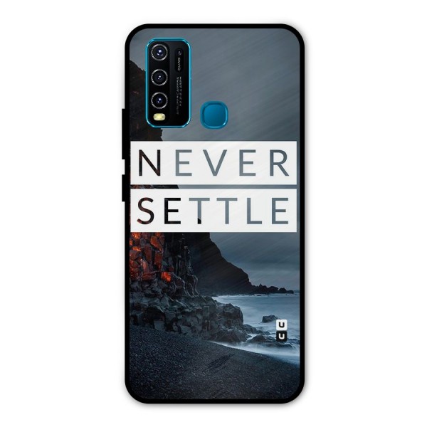 Never Settle Dark Beach Metal Back Case for Vivo Y50