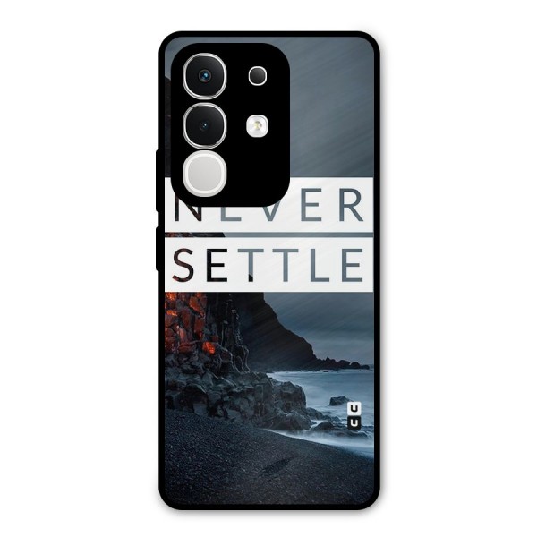 Never Settle Dark Beach Metal Back Case for iQOO Z10x
