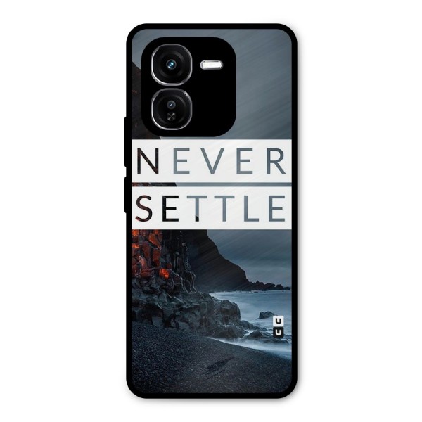Never Settle Dark Beach Metal Back Case for iQOO Z9x