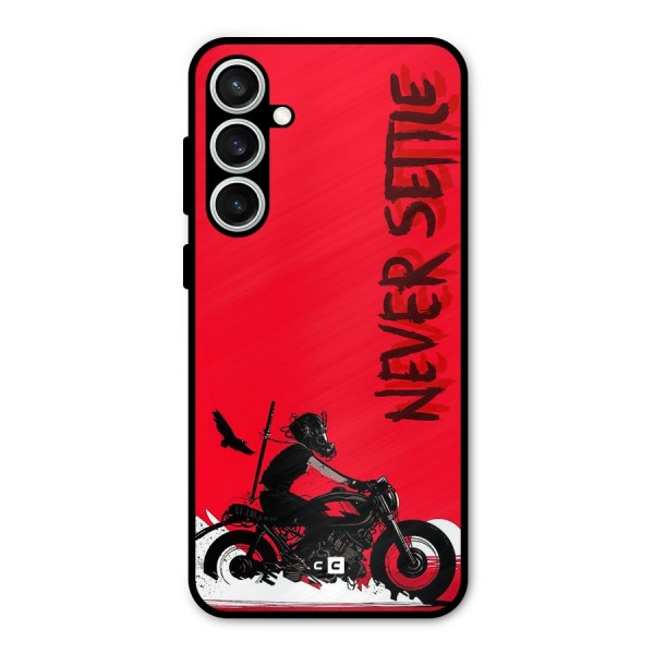Never Settle Ride Metal Back Case for Galaxy S23 FE