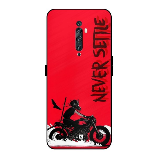 Never Settle Ride Metal Back Case for Oppo Reno2 F