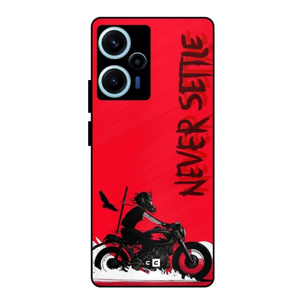 Never Settle Ride Metal Back Case for Poco F5