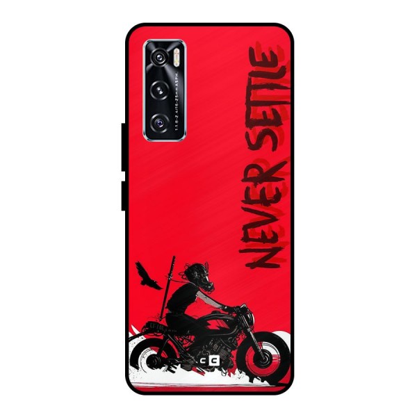 Never Settle Ride Metal Back Case for Vivo V20 SE